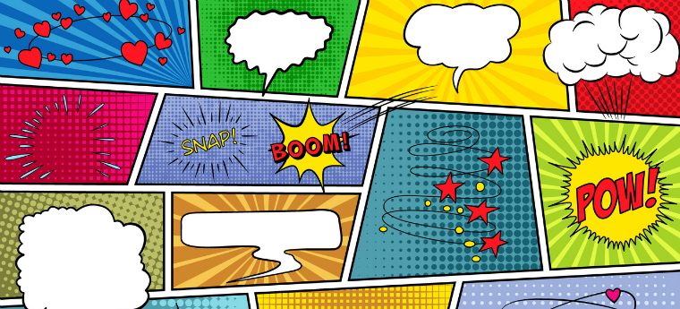 Imagem mostra balões para mostrar as falas de personagens, como em histórias em quadrinhos