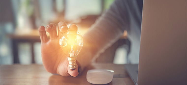 Novas ideias com o conceito de inovação e criatividade