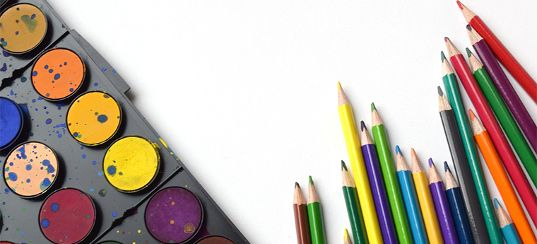 Aquarela e lápis de cor