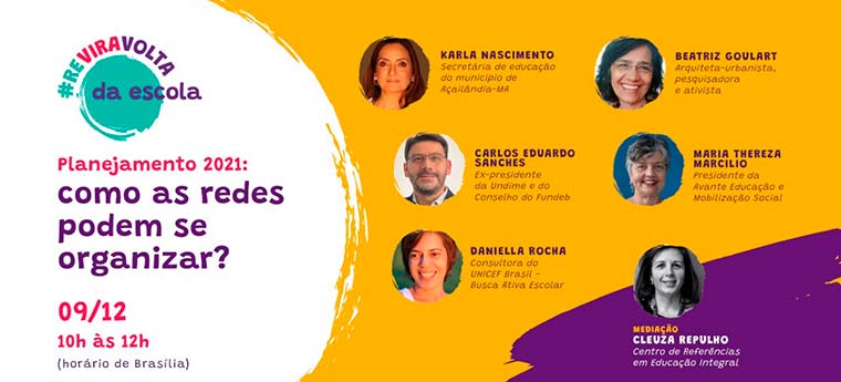 Campanha de Reviravolta da Escola organiza webinário dia 9 de dezembro às 10 horas