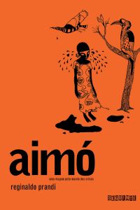 Menina ao lado de uma árvore com figuras simbólicas ao redor